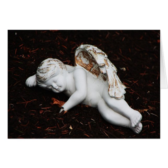 schlafender Engel Hälsningskort (Framsidan Horizontal)