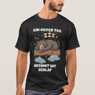 Schlafshirt Bär Schlafanzug Bär lustig Spruch T Shirt
