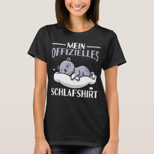 Schlafshirt Nachthemd Schlafanzug Katze T Shirt