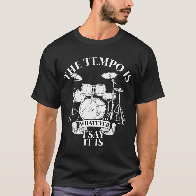 Schlagzeuger Tempo T Shirt (Framsida)