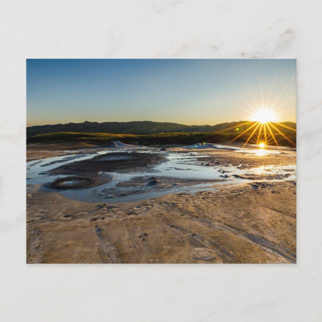 Schlammvulkane von Berca Rumänien Vykort (Framsida)