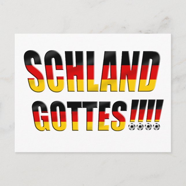 Schland Gottes - Fussball Deutschland Vykort (Framsida)