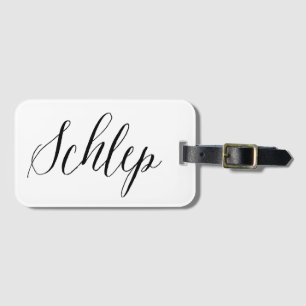 Schlep Yiddisk Luggage Tag Bagagebricka