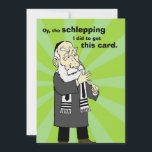 Schlepping Helgdag Card Julkort<br><div class="desc">Skicka dina vänner och din familj Hanukkah hälsning med Rabbi Mohms kloka muskler.</div>