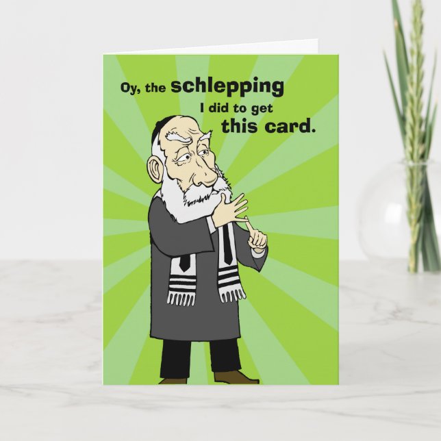 Schlepping Rosh Hashanah Card Helgkort (Framsida)