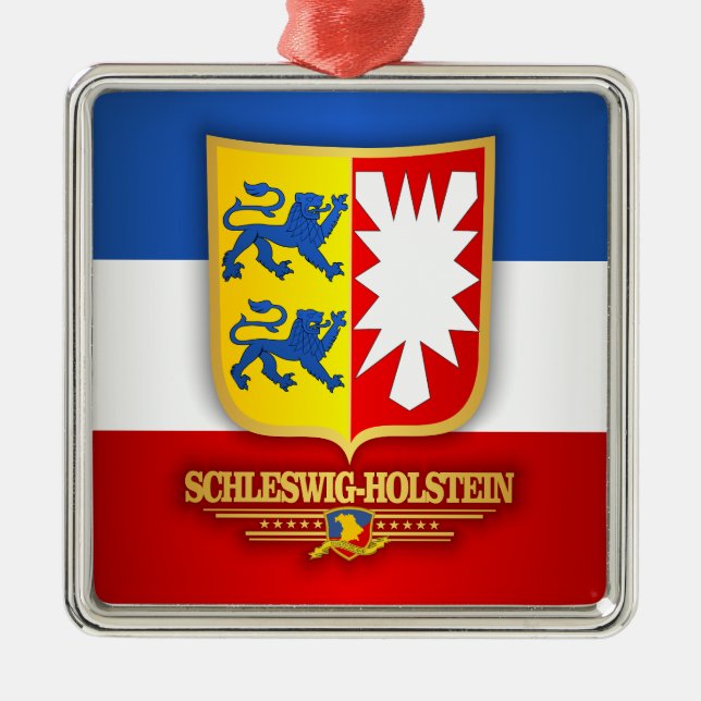 Schleswig-Holstein COA Julgransprydnad Metall (Framsidan)