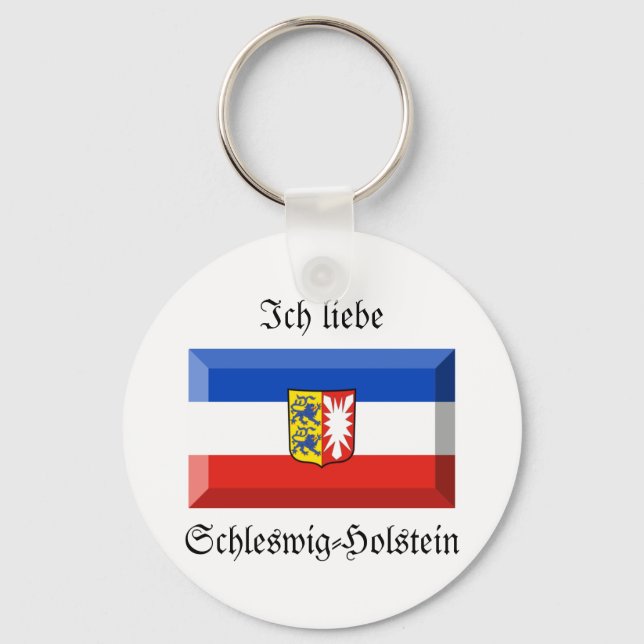 Schleswig-Holstein Flagga Gem Nyckelring (Framsida)