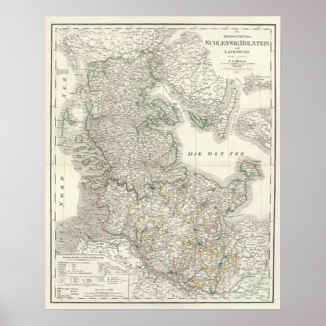 Schleswig, Holstein, Lauenburg Poster (Framsidan)