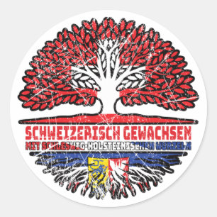 Schleswig-Holstein Schweiz Baum Runt Klistermärke