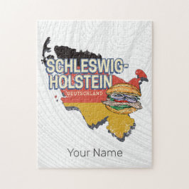 Schleswig-Holstein Tyskland delstat Karta Pussel
