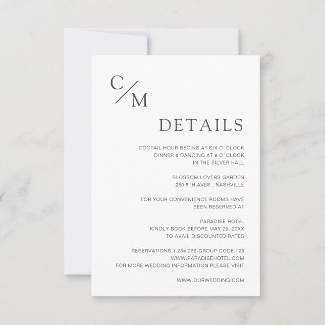 Schlicht elegante Monogramm (Framsida)