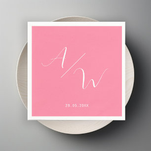 Schlicht elegante Monogramm Serviette Napkins Pappersservett