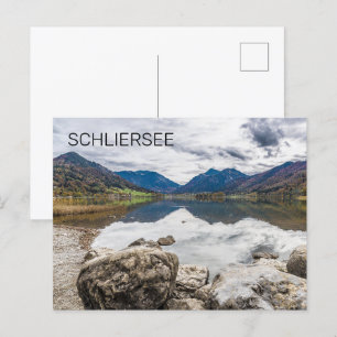 Schliersee Bavaria Sjö Tysklandast Panorama Souven Helg Vykort