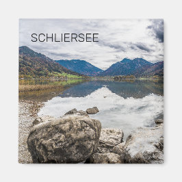 Schliersee Bavaria Sjö Tysklandast Panorama Souven Magnet