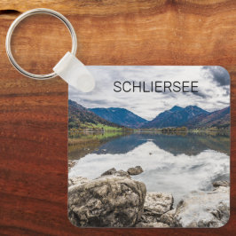 Schliersee Bavaria Sjö Tysklandast Panorama Souven Nyckelring