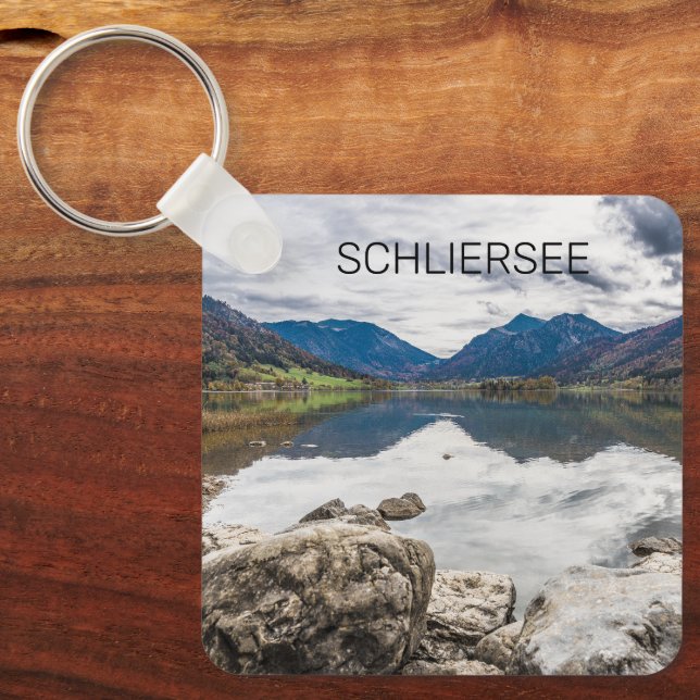 Schliersee Bavaria Sjö Tysklandast Panorama Souven Nyckelring (Framsida)