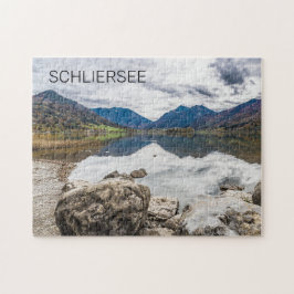 Schliersee Bavaria Sjö Tysklandast Panorama Souven Pussel