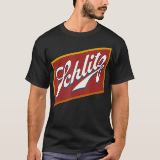 Schlitzs före logotyp t shirt