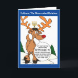 Schlomo Menorahed Reindeer Hanukkah-kortet Helgkort<br><div class="desc">SLUTLIGEN,  ett Hanukkah-kort som är både FUNNY och ANBUD! BTV..Kan vi vara nöjda med våra "stamsinnen" när det gäller att stava "Menorah" (Mennorah?..Menorrah..Och Hanukkah?Eller är det Hannukah?Vi får inte glömma "KANNUKAH"). 100 procent av ALLA VINSTER doneras till The Breast Cancer Research Foundation.</div>