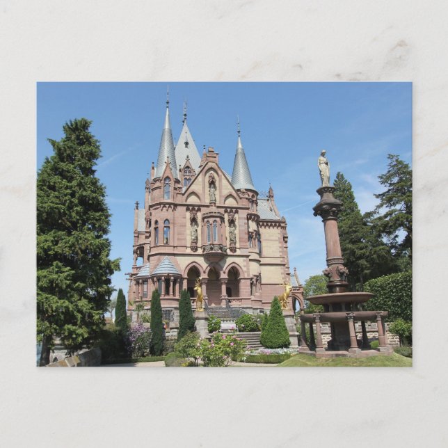 Schloss Drachenburg om Drachenfels Vykort (Framsida)