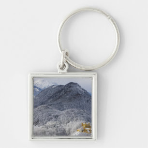 Schloss Hohenschwangau Fyrkantig Silverfärgad Nyckelring
