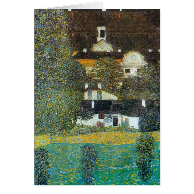 Schloss Kammer om Attersee II av Gustav Klimt Hälsningskort (Framsidan)