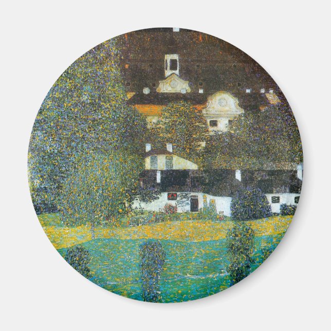 Schloss Kammer om Attersee II av Gustav Klimt Magnet (Framsidan)