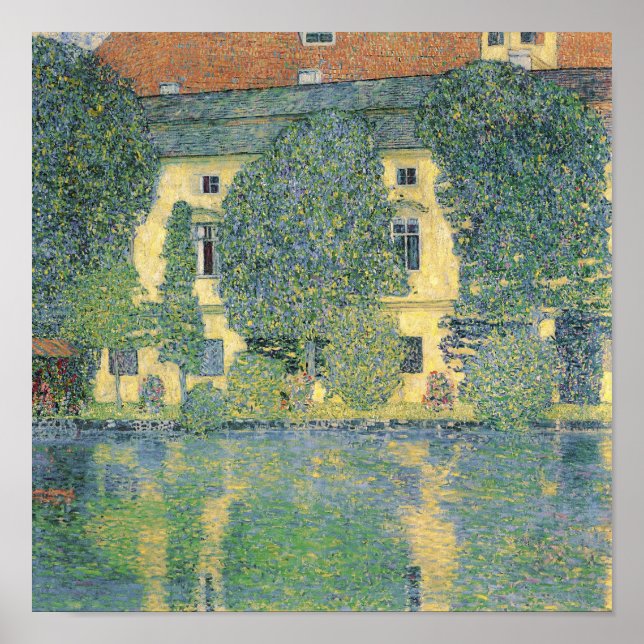 Schloss Kammer om Attersee III, 1910 Poster (Framsidan)