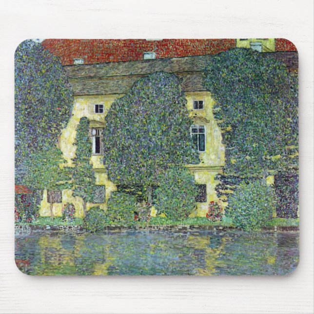 Schloss Kammer om Attersee III av Gustav Klimt Musmatta (Framsidan)