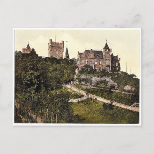 Schloss Klopp, Bingen, Rhen, Tyskland sällsynt Pho Vykort