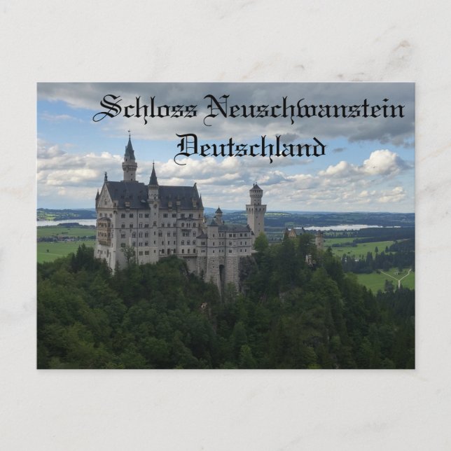 Schloss Neuschwanstein Castle Postcard Vykort (Framsida)