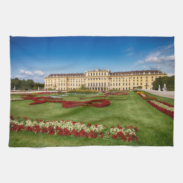 Schloss Schoenbrunn Wien Austrria Kökshandduk (Horisontell)