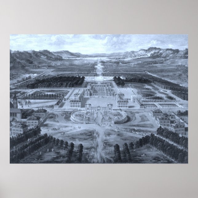 Schloss Versailles - Pierre Patel - 1668 Poster (Framsidan)