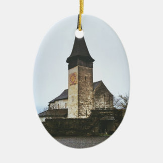 Schlosskirche av Spiez, Schweitz - prydnad Julgransprydnad Keramik