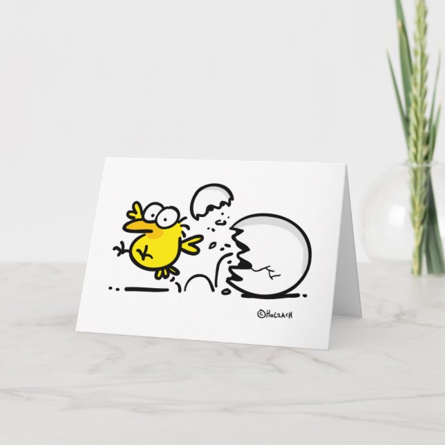 Schlüpfendes Küken Helgkort (Framsida)
