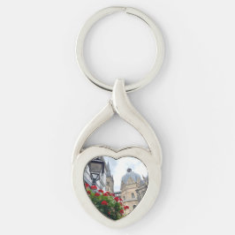 Schlüsselanhänger Aachen Dom Twisted Heart Silverfärgad Nyckelring