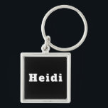 Schlüsselanhänger mit Namen Heidi Fyrkantig Silverfärgad Nyckelring<br><div class="desc">Schlüsselanhänger mit Namen Heidi</div>