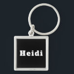 Schlüsselanhänger mit Namen Heidi Fyrkantig Silverfärgad Nyckelring<br><div class="desc">Schlüsselanhänger mit Namen Heidi</div>