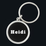 Schlüsselanhänger mit Namen Heidi Rund Silverfärgad Nyckelring<br><div class="desc">Schlüsselanhänger mit Namen Heidi</div>