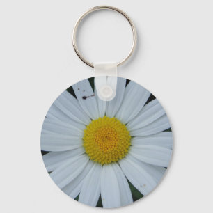 Schlüsselanhänger weisse Margeritenblüte Nyckelring