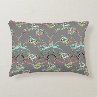 Schmetterlinge Verzierungen Grau  Prydnadskudde