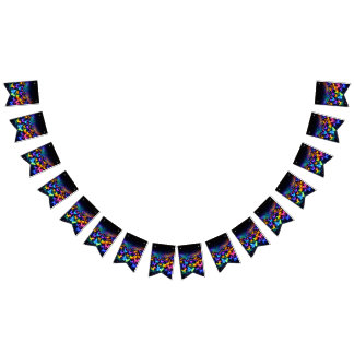 Schmetterlings wimpl in Neonfarben Vimplar