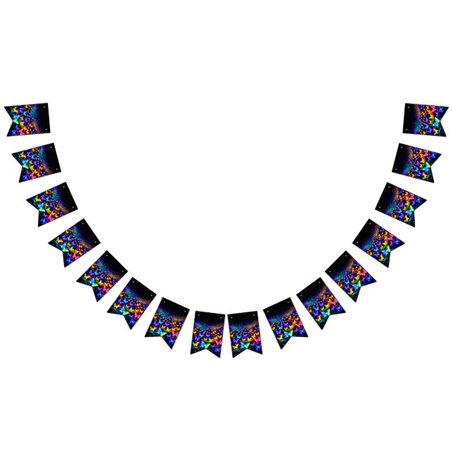 Schmetterlings wimpl in Neonfarben Vimplar (Alla)