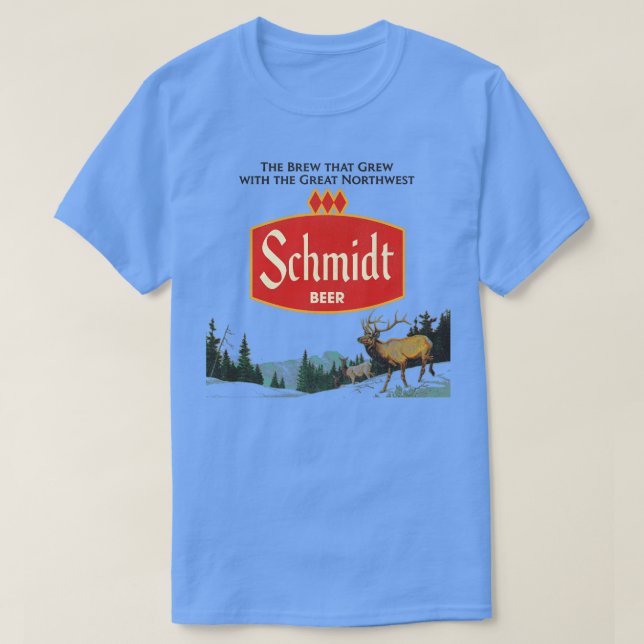 Schmidt Beer Retro Defunct Nature Scene T Shirt (Design framsida)