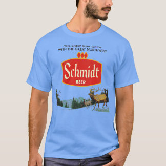 Schmidt Beer Retro Defunct Nature Scene T Shirt