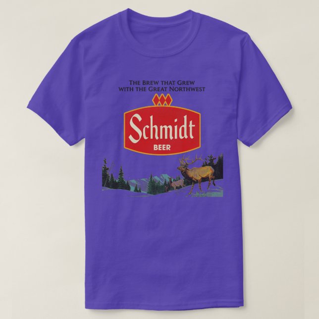 Schmidt Beer Retro Defunct Nature Scene T Shirt (Design framsida)
