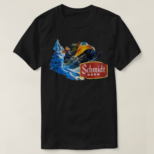Schmidt Beer Snowmobile T Shirt (Design framsida)