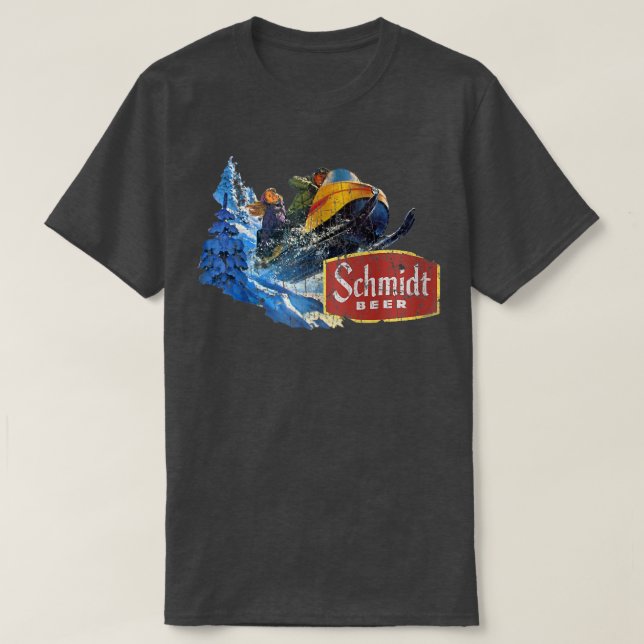 Schmidt Beer Snowmobile T Shirt (Design framsida)