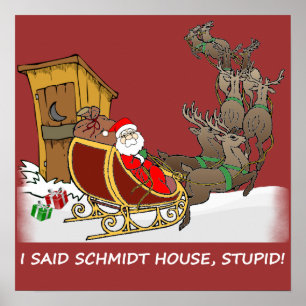 Schmidt House Funny-julen Poster