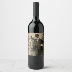 Schmitt och Schwanenfluegel Brewery Vintage Vinflaska Etikett